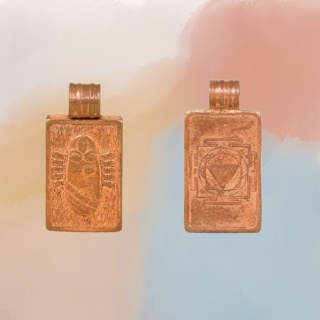 Linga Bhairavi Devi Copper Pendant Duży - Konsekrowany 