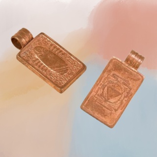Linga Bhairavi Devi Copper Pendant Duży - Konsekrowany 