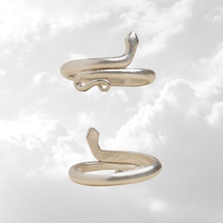 Snake Ring Sarpa Sutra srebro (Rozmiar M)