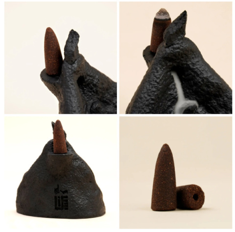 Adiyogi Backflow - Podstawka na kadzidełka + 15 kadzidełek stożkowych