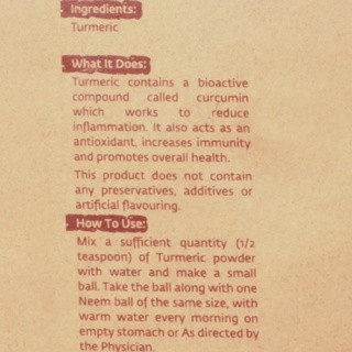 Organiczny Turmeric Powder Kurkuma Sadhana  100g
