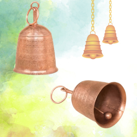 Hanging Iron Bell - Ręcznie robiony żelazny dzwonek wiszący 