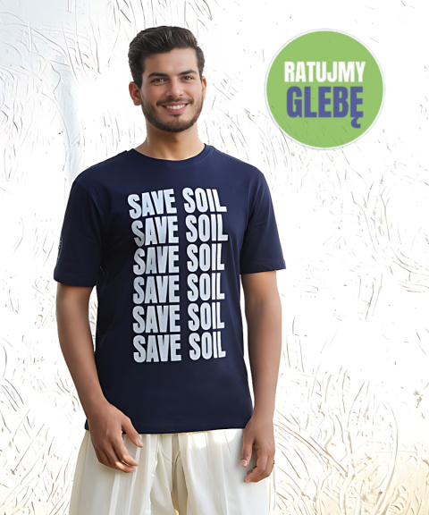 Koszulka SAVE SOIL Navy Blue  UNISEX