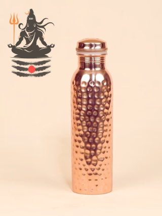Miedziana butelka DUŻA młotkowana miedź 950ml 
