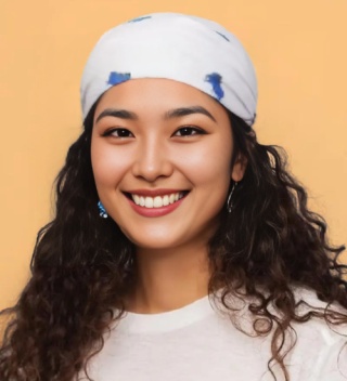 Bandana Nandi w kolorze złamanej bieli z bawełny organicznej 