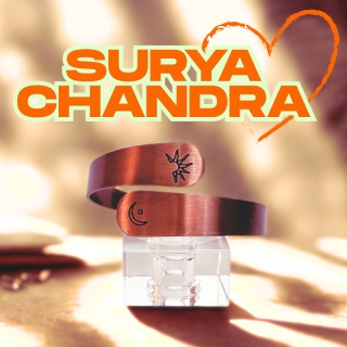 Surya Chandra piękna miedziana bransoletka 