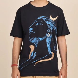 Adiyogi Abharanami - Black-blue T-shirt  UNISEX