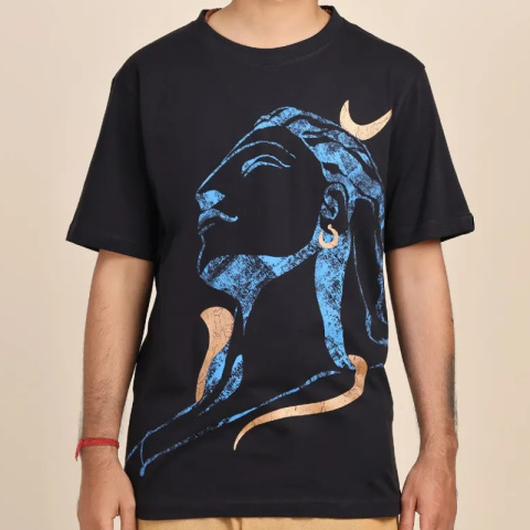 Adiyogi Abharanami - Black-blue T-shirt  UNISEX