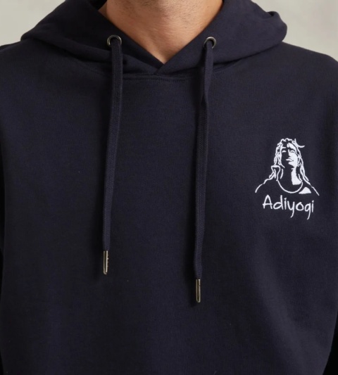 Bluza z kapturem Adiyogi – granatowa Navy Blue  UNISEX