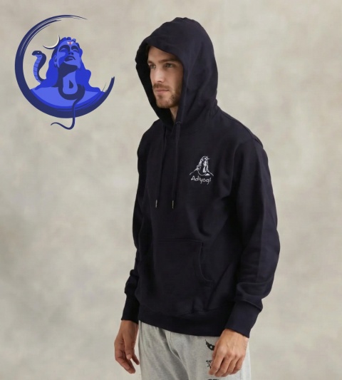 Bluza z kapturem Adiyogi – granatowa Navy Blue  UNISEX