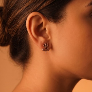 Pendientes Adiyogi Copper Infinity Trishul