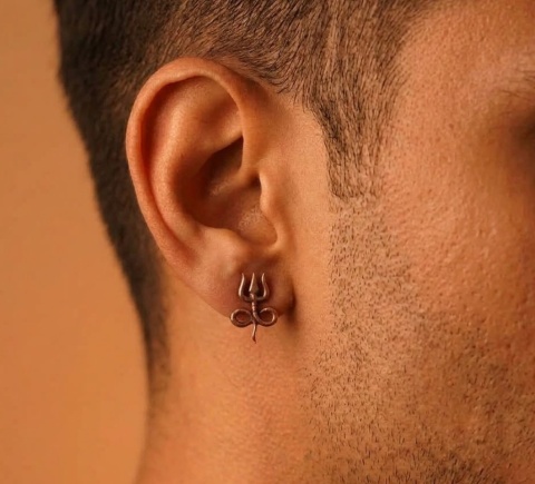 Pendientes Adiyogi Copper Infinity Trishul