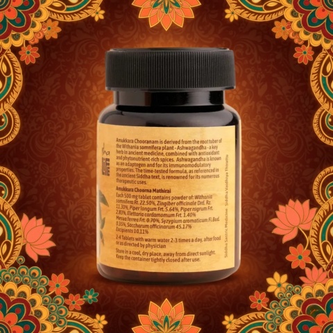 Amukkara Chooranam + Ashwagandha Tabletki 60 szt.