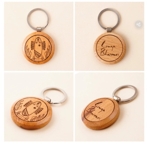 Brelok - Devi Wooden Keychain - Bhairavi