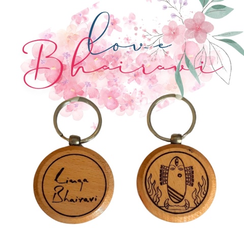 Brelok - Devi Wooden Keychain - Bhairavi