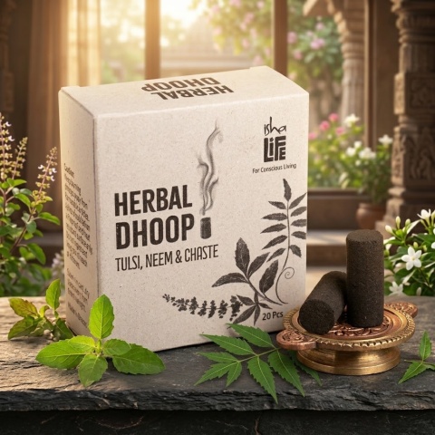 Herbal Dhoop (20 pcs). De Chaste, Tulsi y Neem.