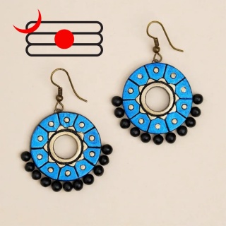 Kolczyki Enchanted Halo - Blue - Recznie wykonane 