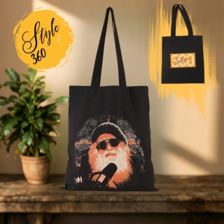 Cotton Bag (Tote Bag) Sadhguru 360° - Negro