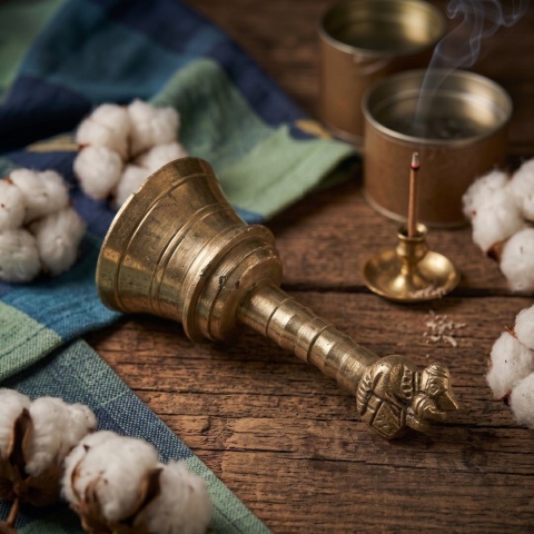 GHANTI Tradicional de latón Bell – Sonido Despertar y Auténtica Artesanía