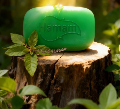 Mydło w Kostce Hamam Neem & Tulsi 100 g – Twoja Codzienna Ochrona z Indii