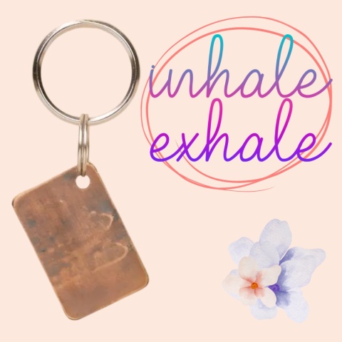 ''Wdech Wydech'' Inhale Exhale - breloczek do kluczy - Brelok 