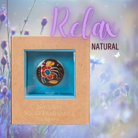 Perfumy unisex Relax w postaci stałej z naturalnym woskiem pszczelim (4g)