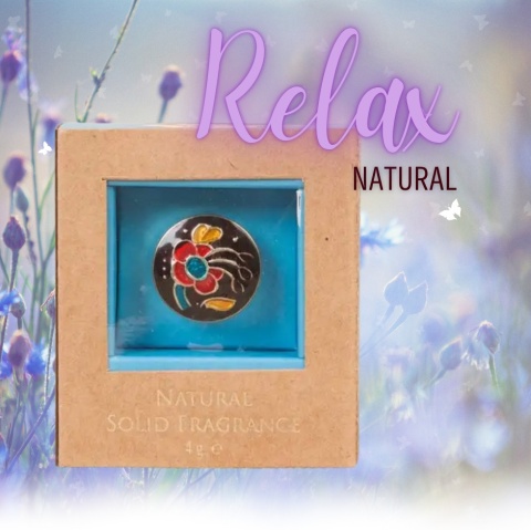 Perfumy unisex Relax w postaci stałej z naturalnym woskiem pszczelim (4g)