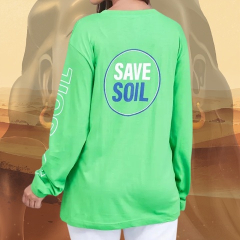🌱 SAVE SOIL Guardar la camiseta de algodón de suelo