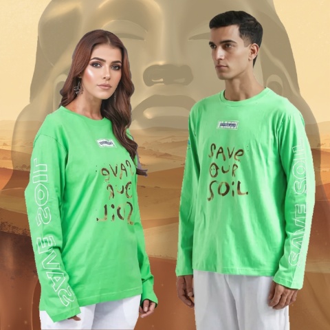 🌱 SAVE SOIL Guardar la camiseta de algodón de suelo