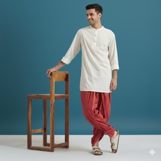 SPODNIE Unisex Dhoti Pant - Red 