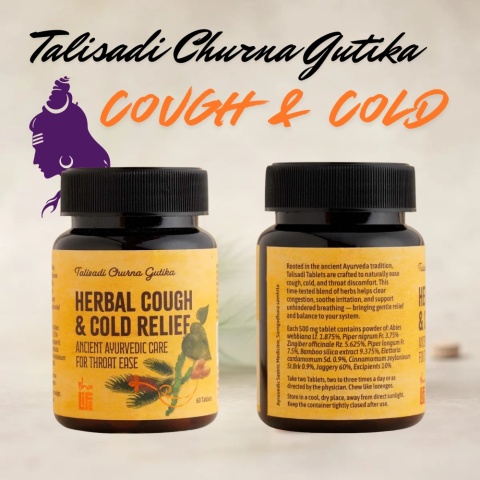 Talisadi Curna Gutika Herbal tabletas 60 piezas.