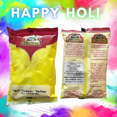 Kolorowy proszek żółty festiwal Holi KRG Tropic 200g